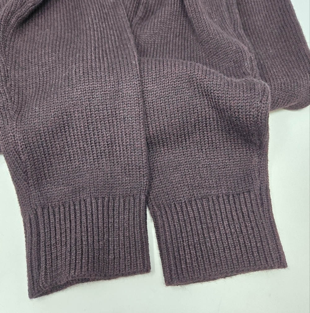 LOFT ANN TAYLOR PLUM PURPLE BEJEWELED SWEATER LONG SLEEVE WOMEN MEDIUM SPARKLE - Picture 12 of 12